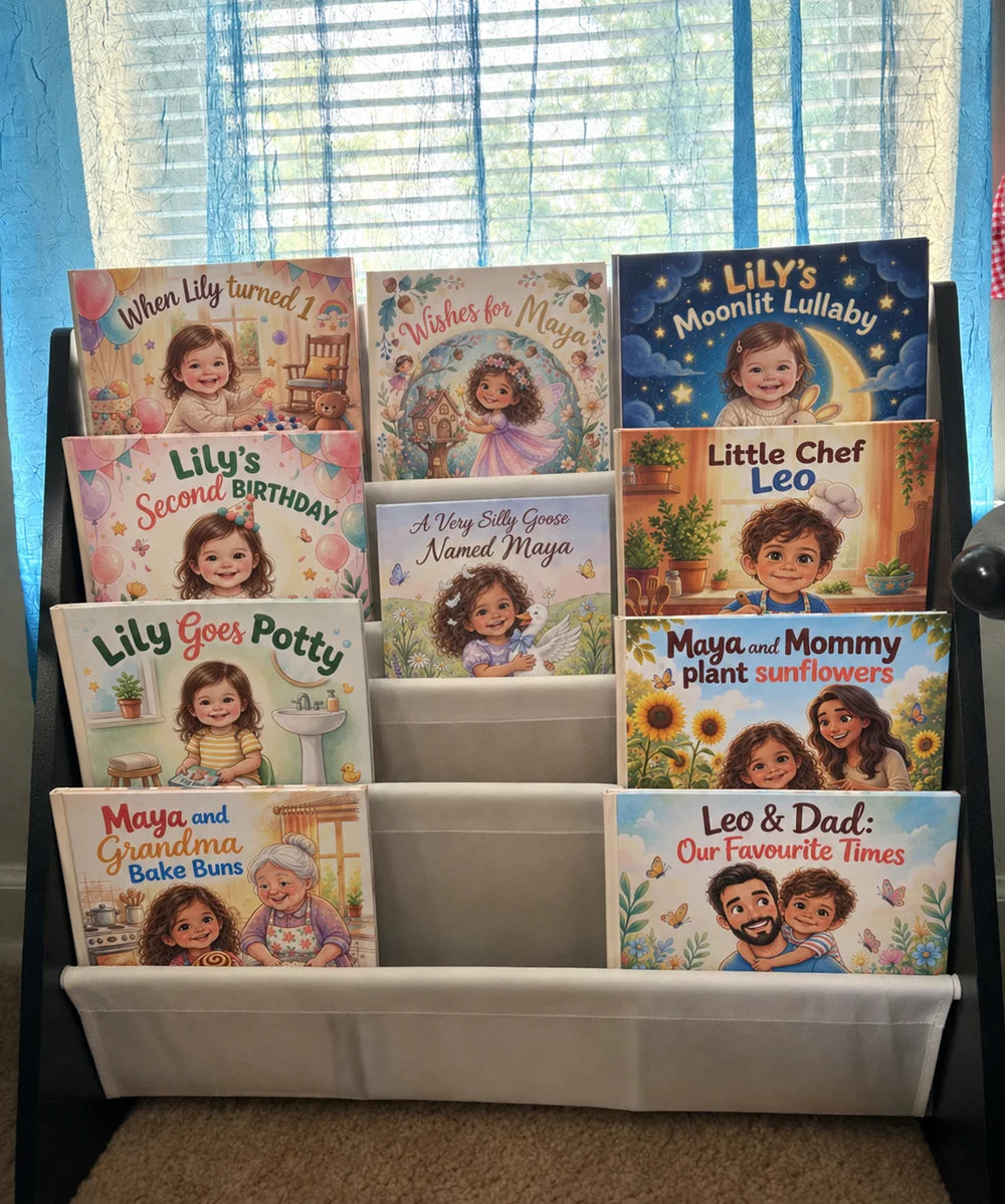 Illustrerende eksempel · Wonder Book Gifts (USA) : En personlig bokhylle